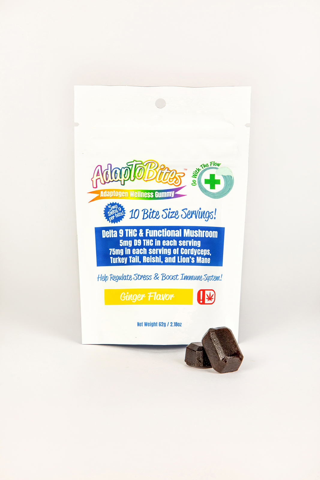 AdapToBites Organic Adaptogenic Delta 9 THC Gummy 5mg 10ct