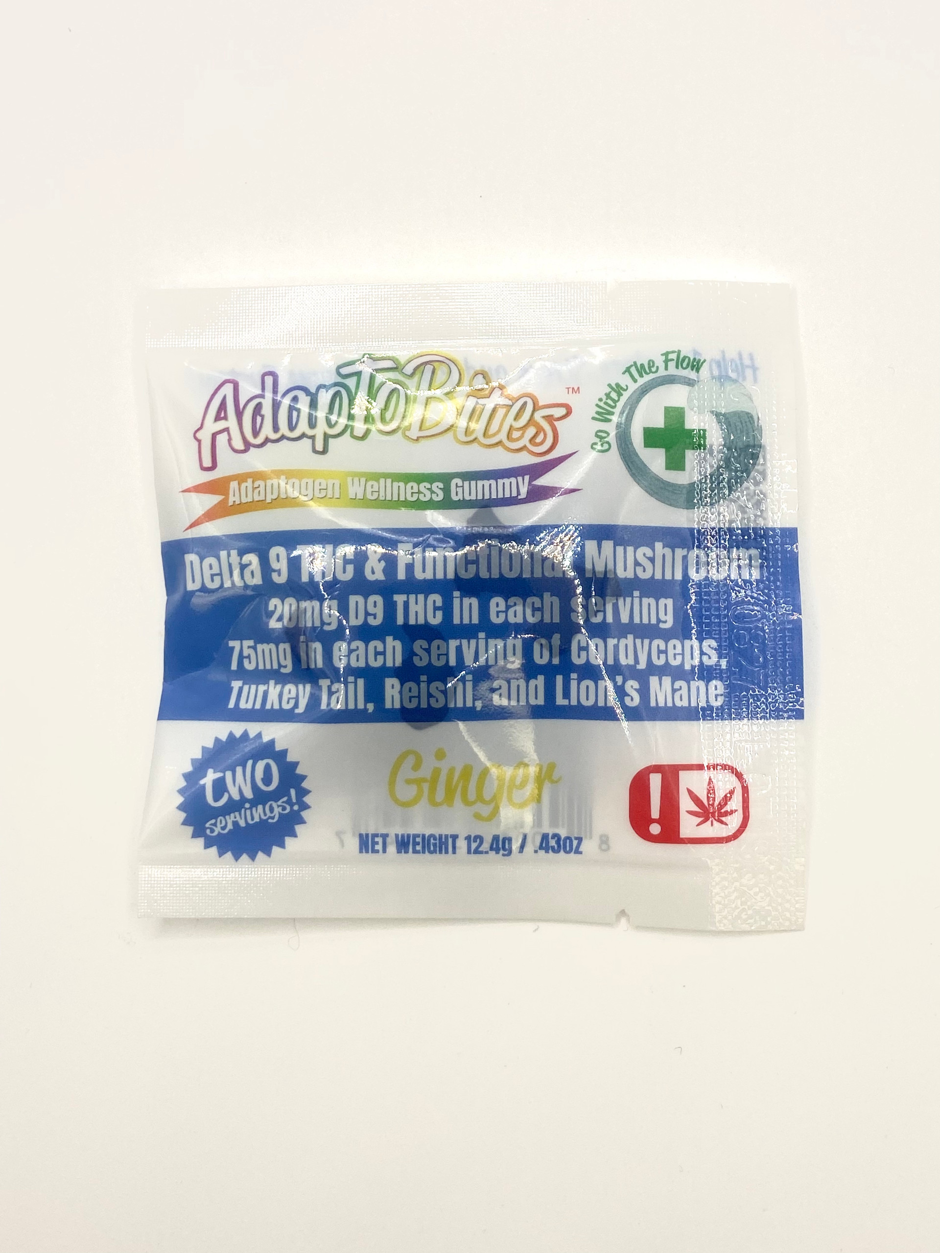 AdapToBites Organic Adaptogenic Delta 9 THC Gummy 20mg 2ct